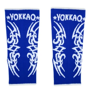 YOKKAO TRIBAL MUAY THAI ANKLE GUARDS BLUE